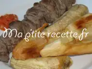 Photo recette brochettes de boeuf au manioc