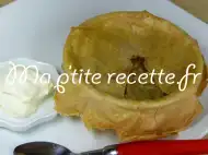 Photo recette tarte couverte à la rhubarbe