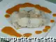 Photo recette filets de lotte au coulis de poivron rouge
