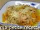 Photo recette pâtes aux crevettes et potimarron