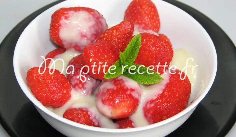 fraises à la crème anglaise