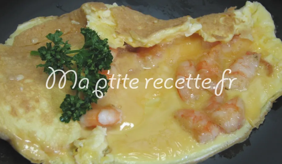 omelette aux crevettes