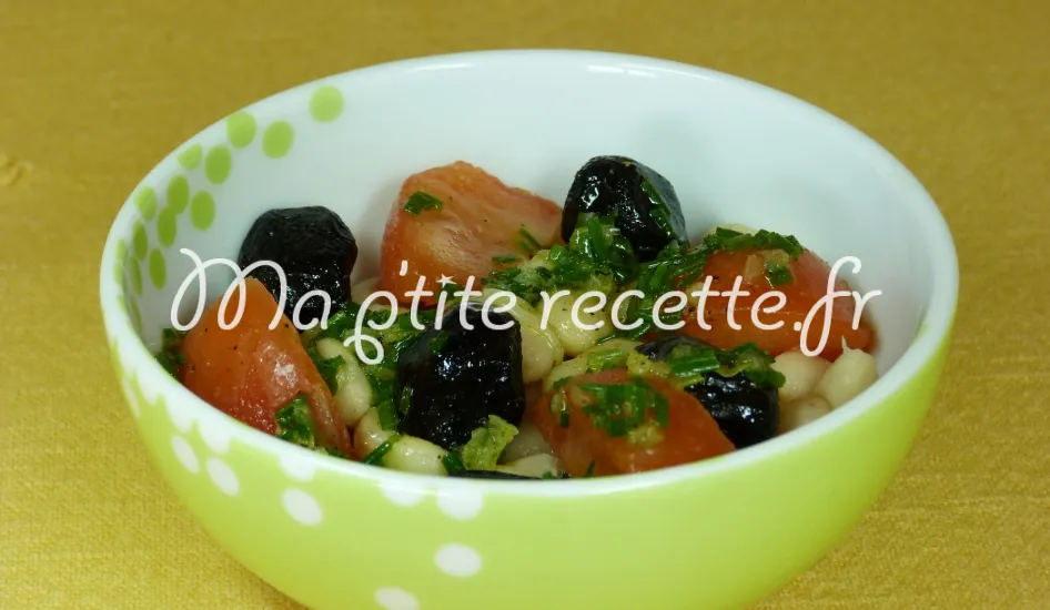 salade de haricots frais aux olives