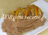 Photo recette bûche au chocolat, orange et gingembre confits