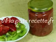 Photo recette confiture de fraises aux kiwis