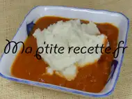 Photo recette purée de chou-fleur à la sauce tomate