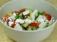 Photo recette salade de concombre et de tomate à la feta