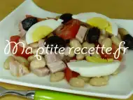Photo recette salade de haricots blancs au jambon