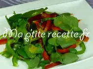 Photo recette salade de poivrons et de cresson sauce au curry