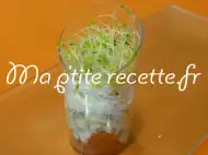 Photo recette verrine à la courgette, fromage et saumon