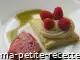Photo recette tarte framboise à la gelée de fraise et jus corsé de menthe