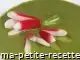 velouté de fanes de radis aux oignons verts